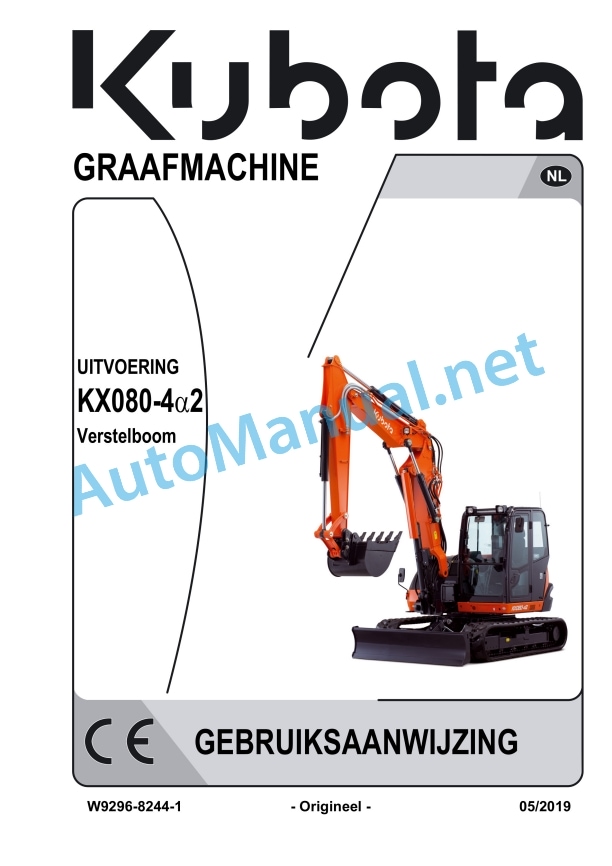 Kubota KX080-4a2 Excavator Operators Manual PDF