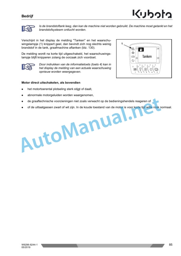 Kubota KX080-4a2 Excavator Operators Manual PDF 3 Kubota KX080-4a2 Excavator Operators Manual PDF - Image 3