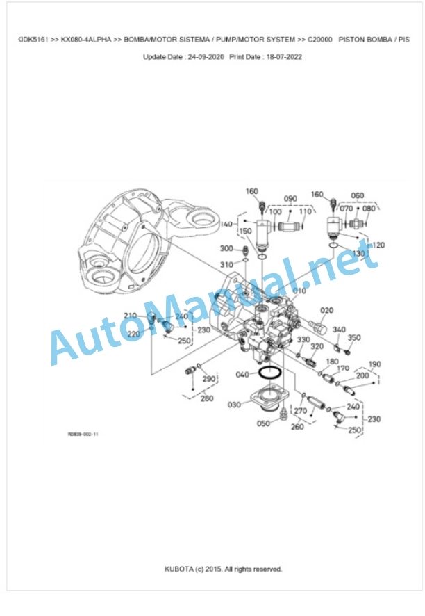Kubota KX080-4ALPHA Parts Manual PDF BIKIDK5161 3 Kubota KX080-4ALPHA Parts Manual PDF BIKIDK5161-3
