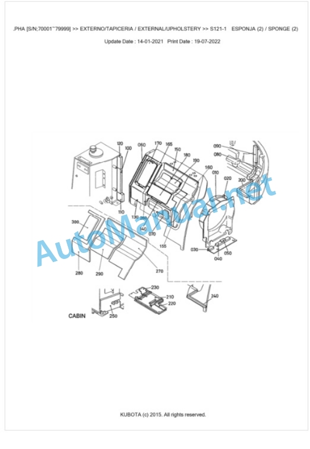 Kubota KX101-3ALPHA Parts Manual PDF BKIDA0303-5