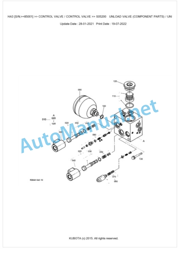 Kubota KX101-3ALPHA3 Parts Manual PDF BKIDA5054 3 Kubota KX101-3ALPHA3 Parts Manual PDF BKIDA5054-3