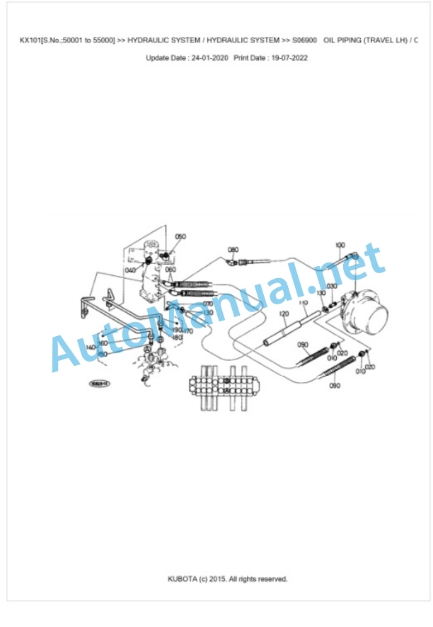 Kubota KX101 Parts Manual PDF BKIDA0156 4 Kubota KX101 Parts Manual PDF BKIDA0156-4