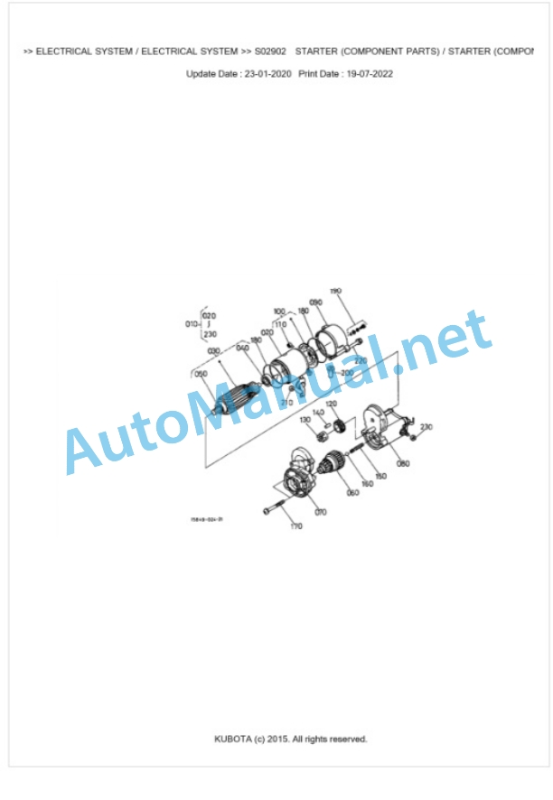 Kubota KX101 Parts Manual PDF BKIDA0157 2 Kubota KX101 Parts Manual PDF BKIDA0157-2
