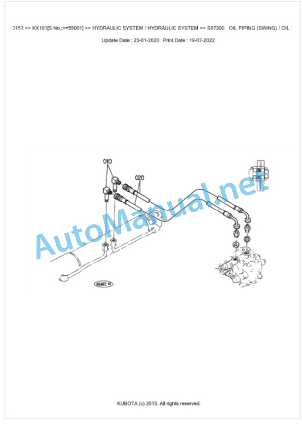 Kubota KX101 Parts Manual PDF BKIDA0157 4 Kubota KX101 Parts Manual PDF BKIDA0157-4