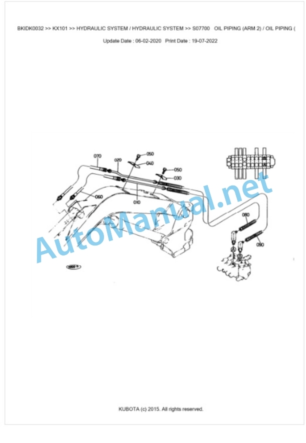 Kubota KX101 Parts Manual PDF BKIDK0032 4 Kubota KX101 Parts Manual PDF BKIDK0032-4