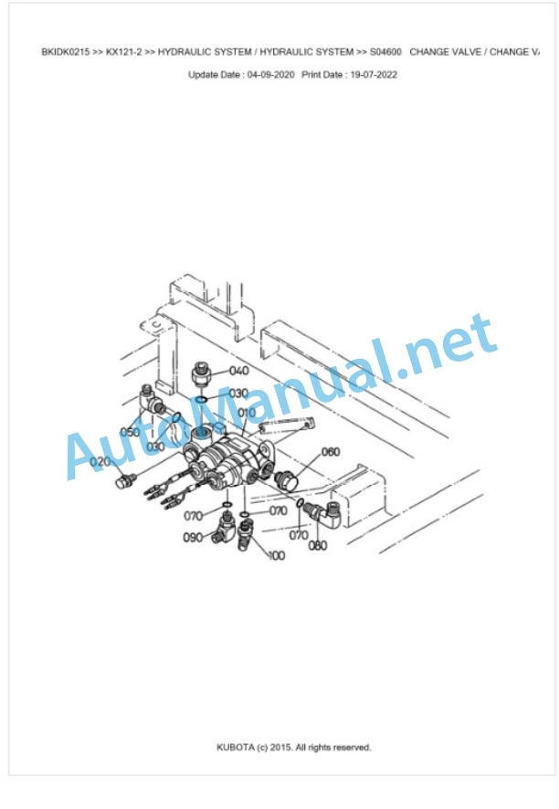 Kubota KX121-2 Parts Manual PDF BKIDK0215 3 Kubota KX121-2 Parts Manual PDF BKIDK0215-3