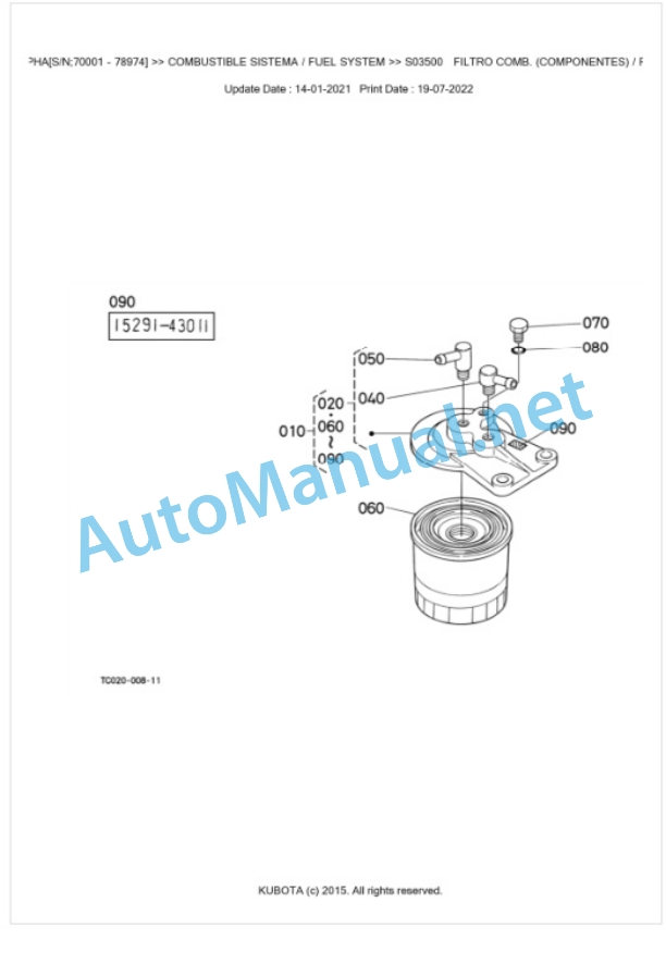Kubota KX161 Parts Manual PDF BKIDA0305 2 Kubota KX161 Parts Manual PDF BKIDA0305-2