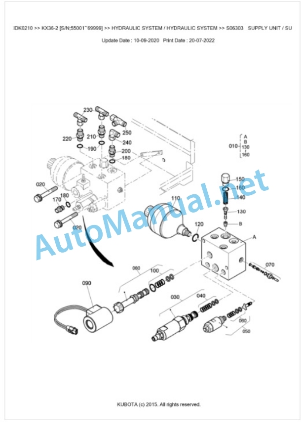 Kubota KX36-2 Parts Manual PDF BKIDK0210 4 Kubota KX36-2 Parts Manual PDF BKIDK0210-4