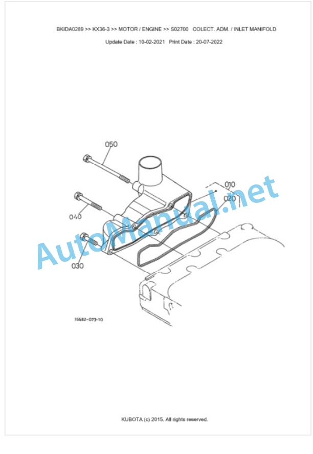 Kubota KX36-3 Parts Manual PDF BKIDA0289 2 Kubota KX36-3 Parts Manual PDF BKIDA0289-2