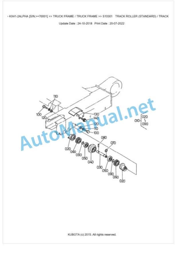 Kubota KX41-2ALPHA Parts Manual PDF BKIDK0493 5 Kubota KX41-2ALPHA Parts Manual PDF BKIDK0493-5