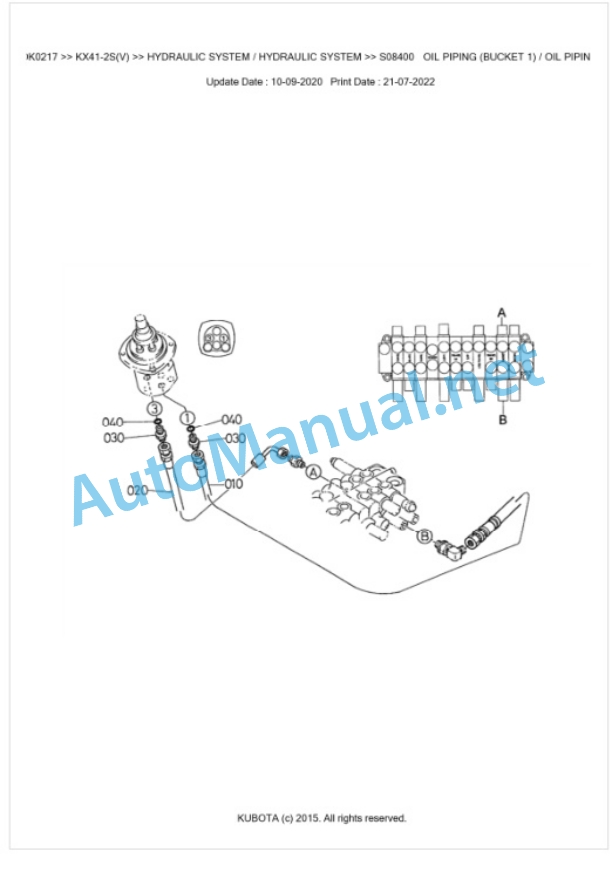 Kubota KX41-2S(V) Parts Manual PDF BKIDK0217 4 Kubota KX41-2S(V) Parts Manual PDF BKIDK0217-4