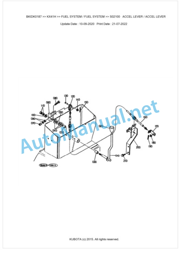 Kubota KX41H Parts Manual PDF BKIDK0187 2 Kubota KX41H Parts Manual PDF BKIDK0187-2