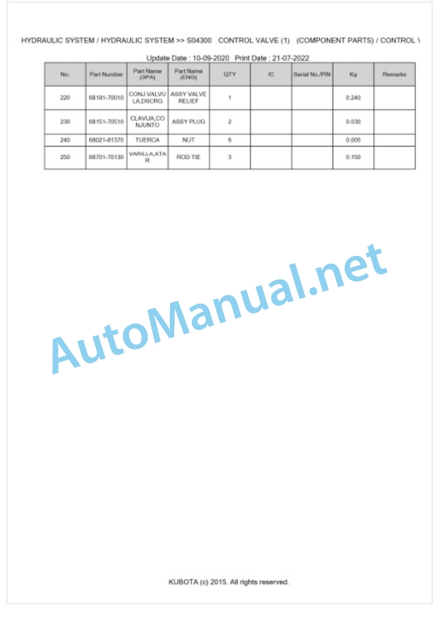 Kubota KX41H Parts Manual PDF BKIDK0187 3 Kubota KX41H Parts Manual PDF BKIDK0187-3