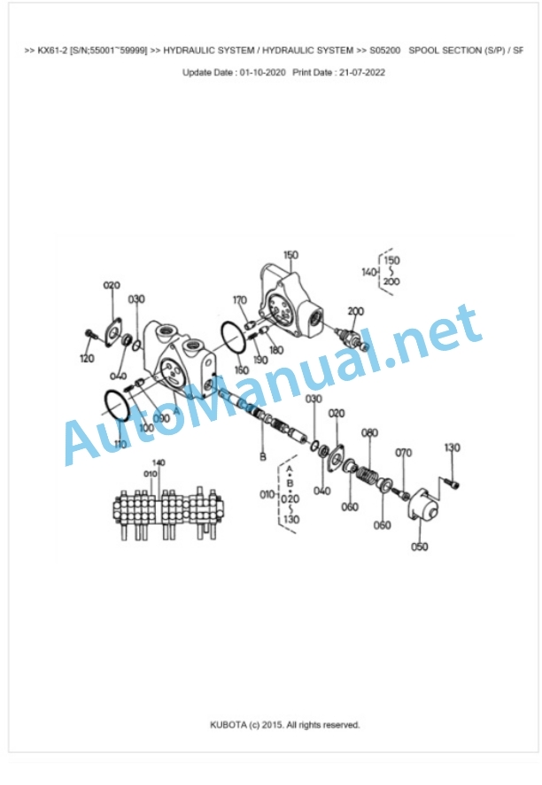 Kubota KX61-2 Parts Manual PDF BKIDK0212 3 Kubota KX61-2 Parts Manual PDF BKIDK0212-3