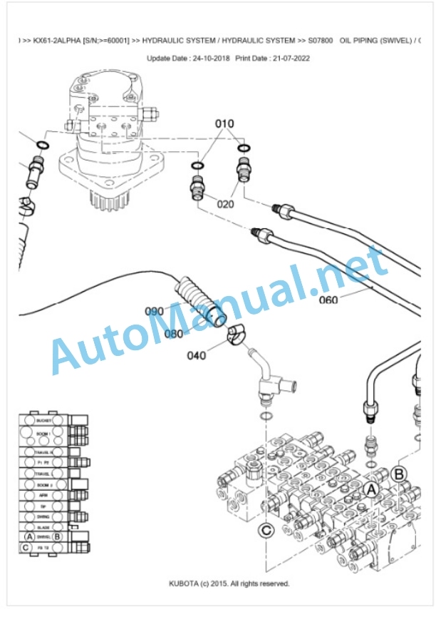 Kubota KX61-2ALPHA Parts Manual PDF BKIDK0460 4 Kubota KX61-2ALPHA Parts Manual PDF BKIDK0460-4