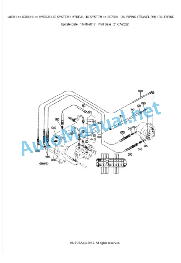 Kubota KX61(H) Parts Manual PDF BKIDA0021 4 Kubota KX61(H) Parts Manual PDF BKIDA0021-4