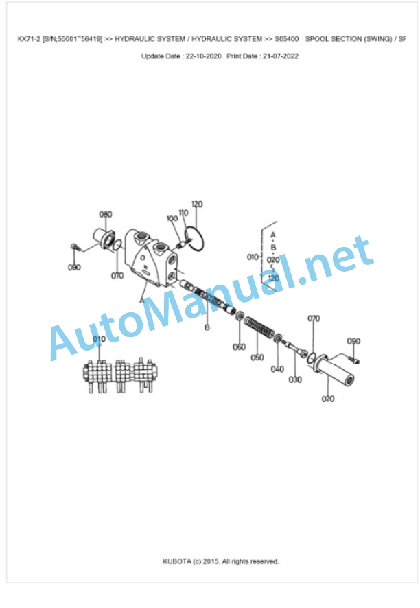 Kubota KX71-2 Parts Manual PDF BKIDK0213-3
