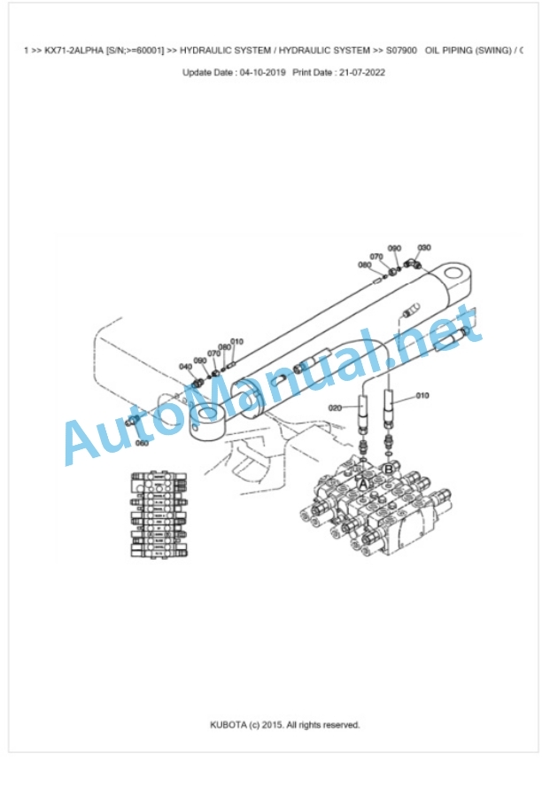 Kubota KX71-2ALPHA Parts Manual PDF BKIDK0461 4 Kubota KX71-2ALPHA Parts Manual PDF BKIDK0461-4