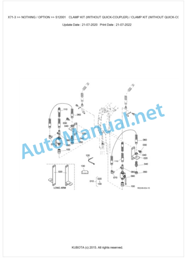 Kubota KX71-3 Parts Manual PDF BKIDK0551 5 Kubota KX71-3 Parts Manual PDF BKIDK0551-5