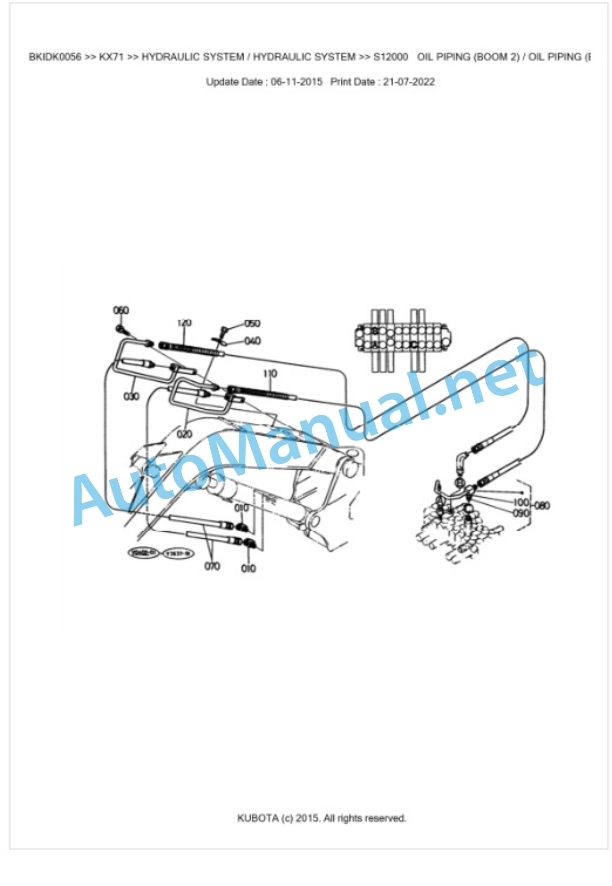 Kubota KX71 Parts Manual PDF BKIDK0056 4 Kubota KX71 Parts Manual PDF BKIDK0056-4