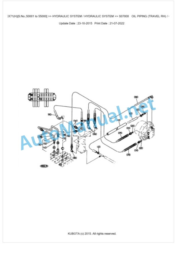 Kubota KX71(H) Parts Manual PDF BKIDA0163 4 Kubota KX71(H) Parts Manual PDF BKIDA0163-4