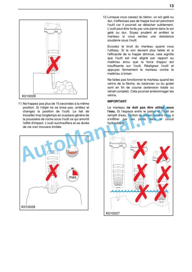 Kubota KXB310Q Hydraulic Demolition Hammers Operators Manual PDF 2 Kubota KXB310Q Hydraulic Demolition Hammers Operators Manual PDF-2