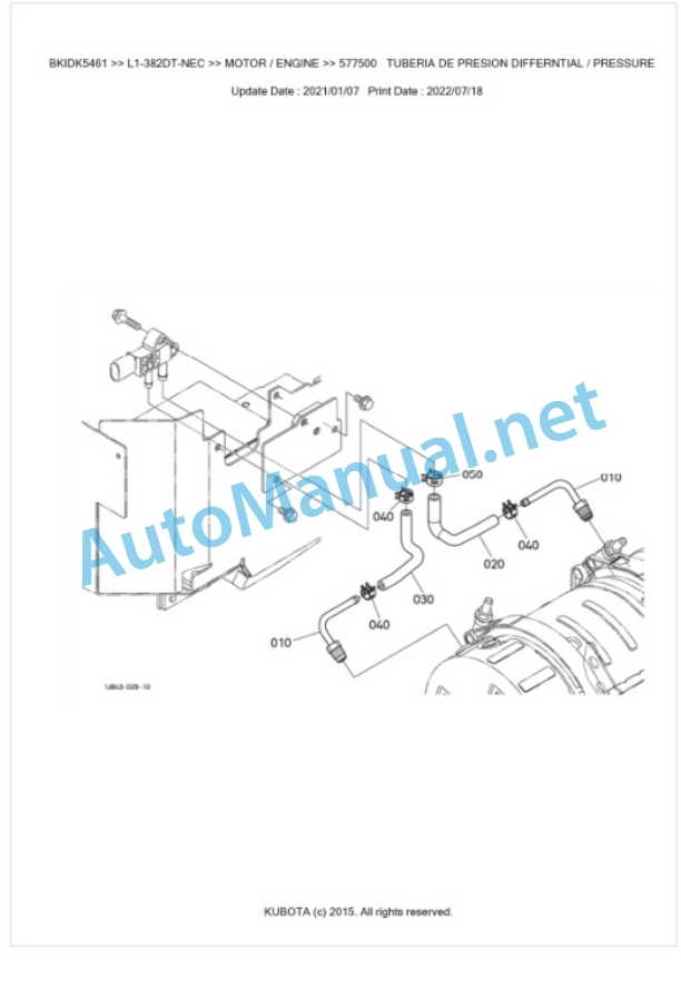 Kubota L1-382DT-NEC Parts Manual PDF BKIDK5461 2 Kubota L1-382DT-NEC Parts Manual PDF BKIDK5461-2