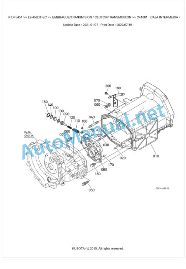 Kubota L1-452DT, L2-452DT Parts Manual PDF BKIDK5451 EC 3 Kubota L1-452DT, L2-452DT Parts Manual PDF BKIDK5451 EC-3