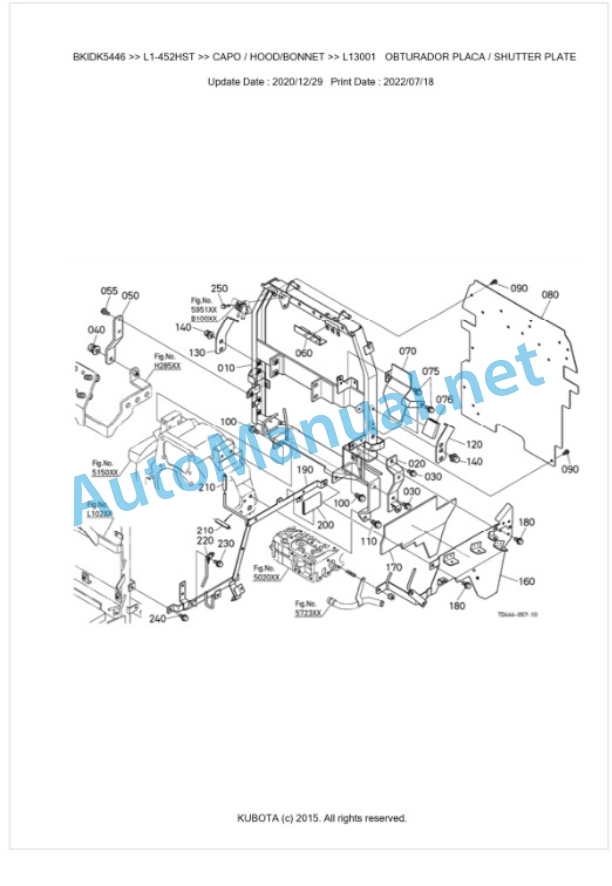 Kubota L1-452HST Parts Manual PDF BKIDK5446 5 Kubota L1-452HST Parts Manual PDF BKIDK5446-5
