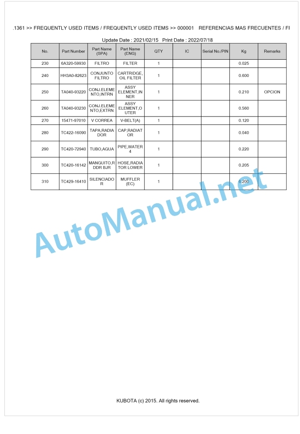 Kubota L1361 Parts Manual PDF BKIDK5171 1 Kubota L1361 Parts Manual PDF BKIDK5171
