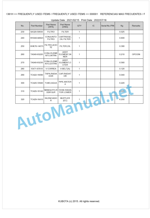 Kubota L1361H Parts Manual PDF BKIDK5172 1 Kubota L1361H Parts Manual PDF BKIDK5172