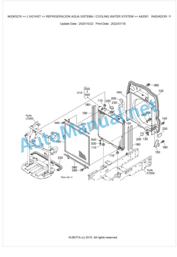 Kubota L1421HST Parts Manual PDF BKIDK5274 2 Kubota L1421HST Parts Manual PDF BKIDK5274-2