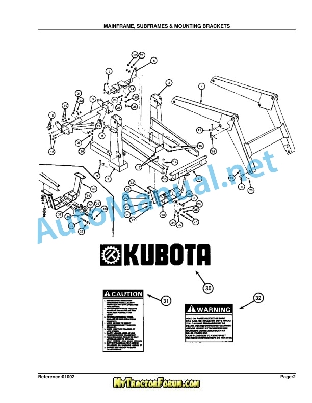 Kubota L1720 Backhoe Parts Manual PDF 2 Kubota L1720 Backhoe Parts Manual PDF - Image 2