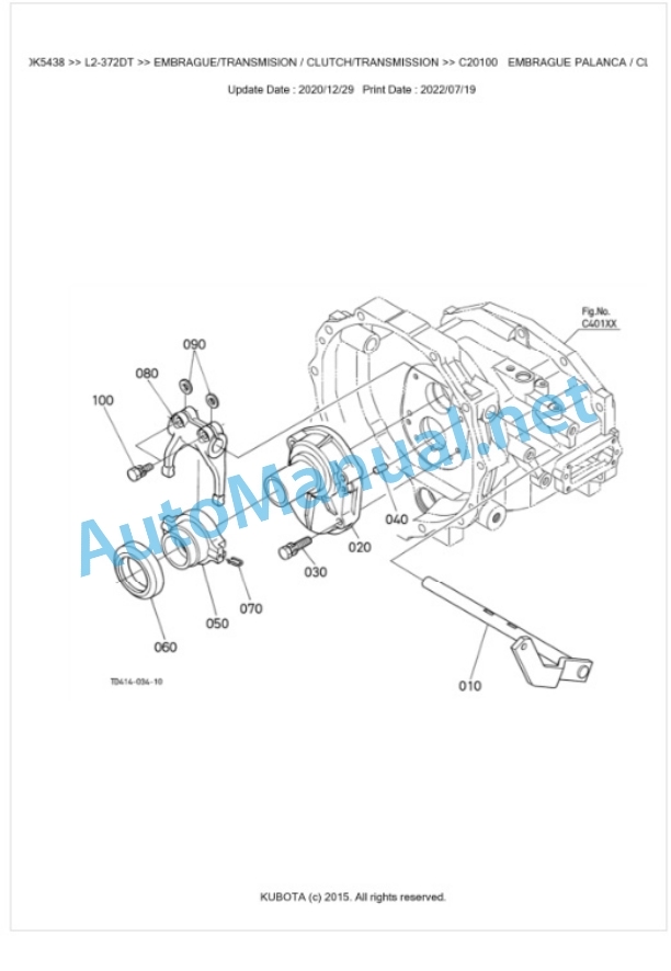 Kubota L2-372DT Parts Manual PDF BKIDK5438 3 Kubota L2-372DT Parts Manual PDF BKIDK5438-3