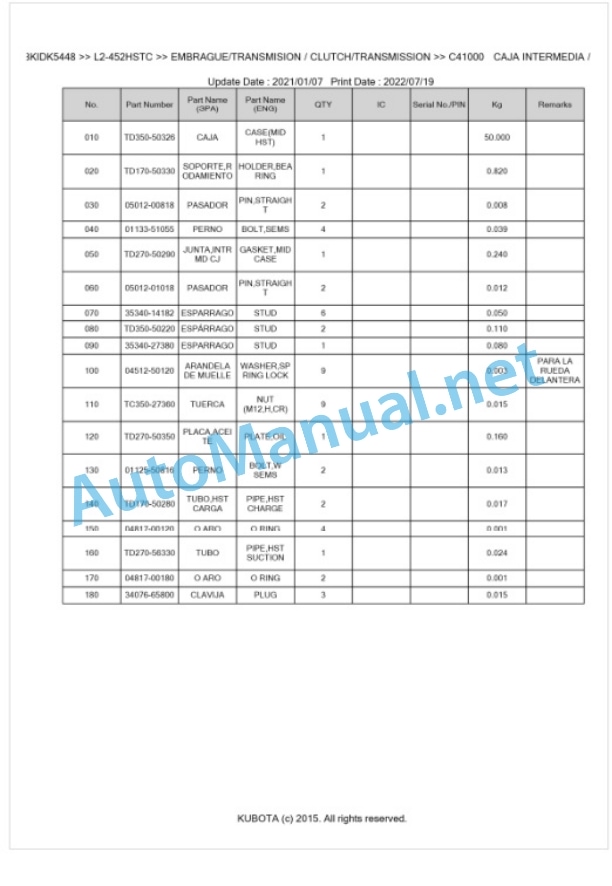 Kubota L2-452HSTC Parts Manual PDF BKIDK5448 3 Kubota L2-452HSTC Parts Manual PDF BKIDK5448-3