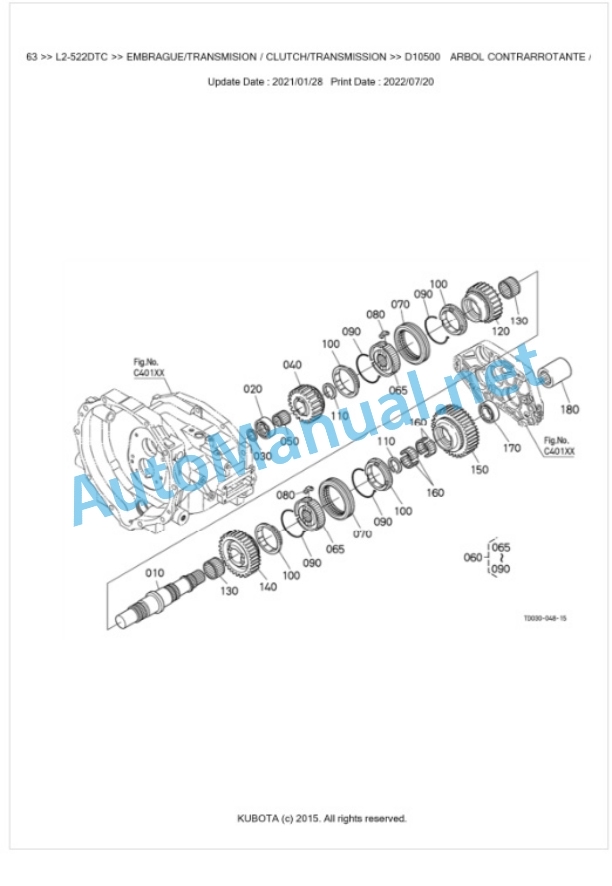 Kubota L2-522DTC Parts Manual PDF BKIDK5463 3 Kubota L2-522DTC Parts Manual PDF BKIDK5463-3