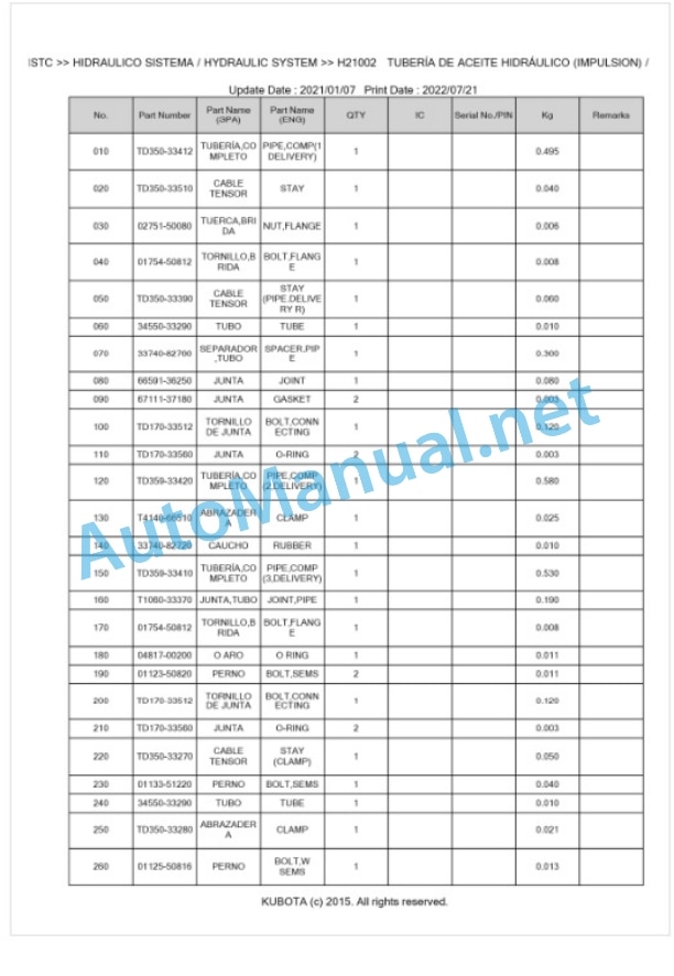 Kubota L2-552HSTC, L2-622HSTC Parts Manual PDF BKIDK5449 4 Kubota L2-552HSTC, L2-622HSTC Parts Manual PDF BKIDK5449-4