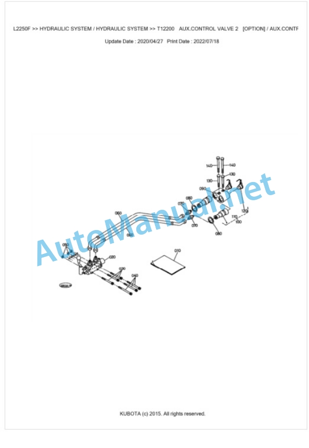Kubota L2250F Parts Manual PDF BKIDK0129-5
