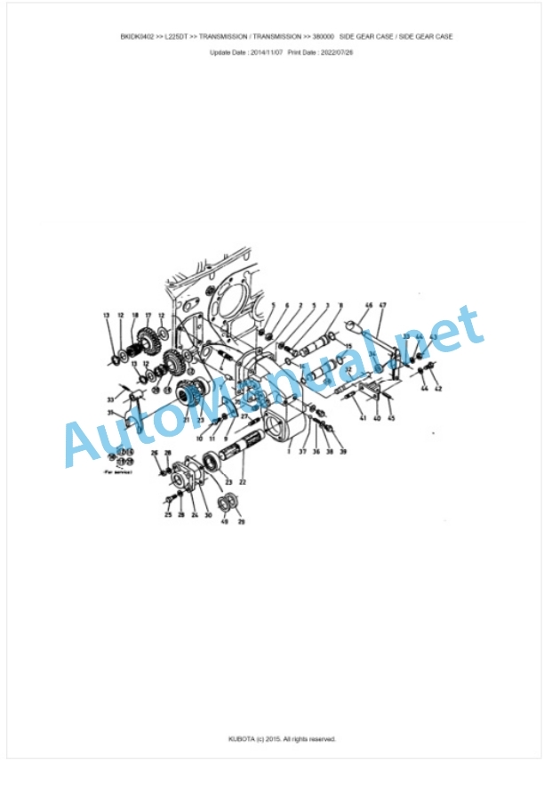 Kubota L225DT Parts Manual PDF BKIDK0402 5 Kubota L225DT Parts Manual PDF BKIDK0402-5