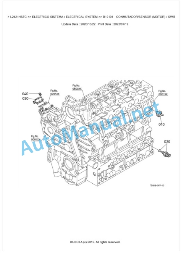 Kubota L2421HSTC Parts Manual PDF BKIDK5268 2 Kubota L2421HSTC Parts Manual PDF BKIDK5268-2