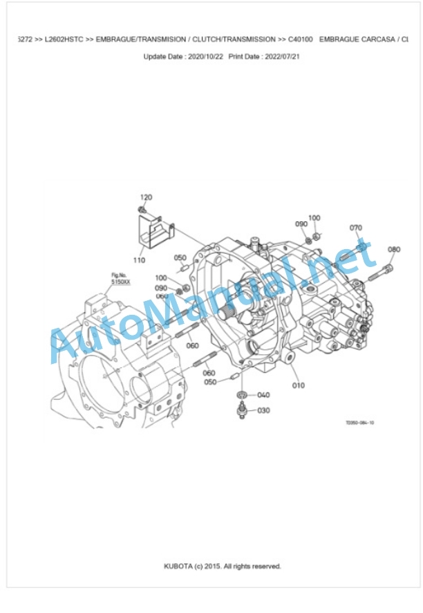 Kubota L2602HSTC Parts Manual PDF BKIDK5272 3 Kubota L2602HSTC Parts Manual PDF BKIDK5272-3