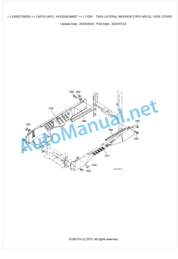 Kubota L2900DT, L3300DT Parts Manual PDF BKIDK0092 5 Kubota L2900DT, L3300DT Parts Manual PDF BKIDK0092-5