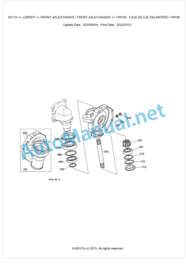 Kubota L2900DT Parts Manual PDF BKIDK5115 4 Kubota L2900DT Parts Manual PDF BKIDK5115-4