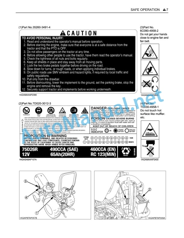 Kubota L3200, L3800 Tractor Operators Manual PDF-2