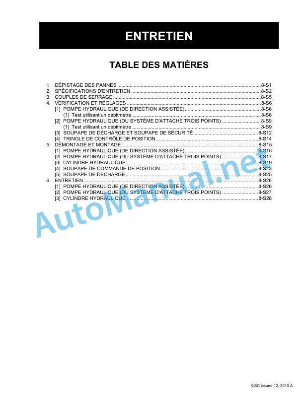 Kubota L3200, L3800 Tractor Workshop Manual PDF FR 5 Kubota L3200, L3800 Tractor Workshop Manual PDF FR - Image 5