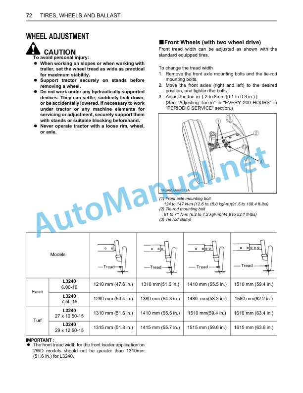 Kubota L3240, L3540, L3940, L4240, L4740, L5040, L5240, L5740 Tractor Operators Manual PDF 4 Kubota L3240, L3540, L3940, L4240, L4740, L5040, L5240, L5740 Tractor Operators Manual PDF - Image 4