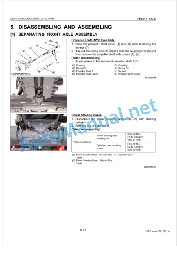 Kubota L3240, L3540, L4240, L5240, L5740 Tractor Workshop Manual PDF 4 Kubota L3240, L3540, L4240, L5240, L5740 Tractor Workshop Manual PDF-4