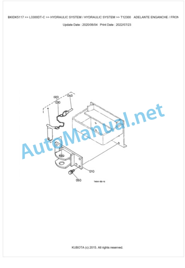 Kubota L3300DT-C Parts Manual PDF BKIDK5117 5 Kubota L3300DT-C Parts Manual PDF BKIDK5117-5