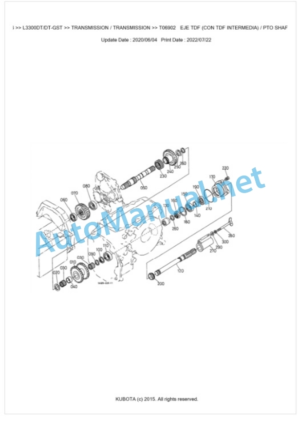 Kubota L3300DT, L3300DT-GST Parts Manual PDF BKIDK5116 3 Kubota L3300DT, L3300DT-GST Parts Manual PDF BKIDK5116-3