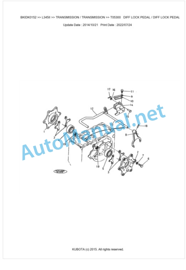 Kubota L345II Parts Manual PDF BKIDK0152 4 Kubota L345II Parts Manual PDF BKIDK0152-4